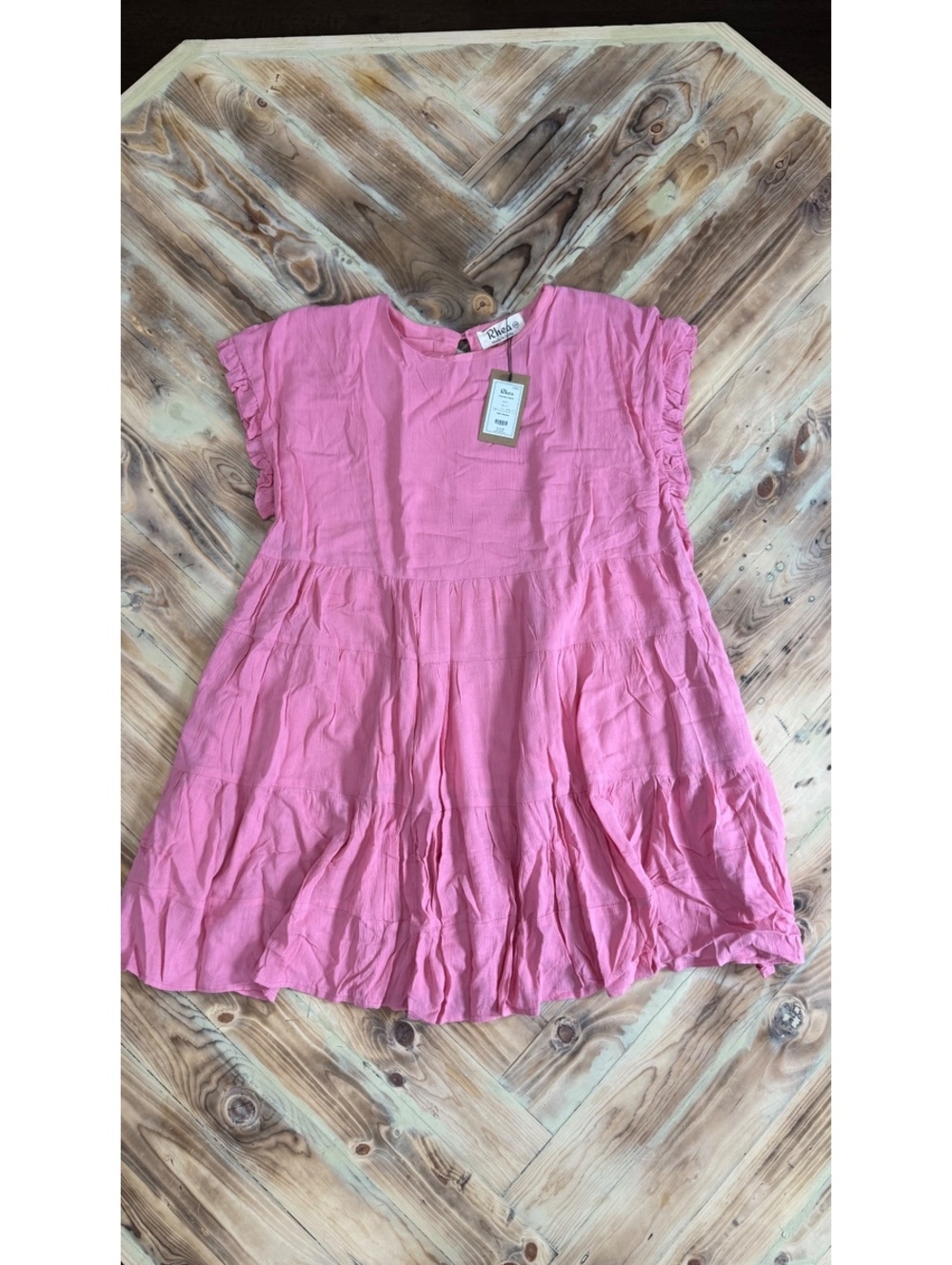 Rhea pink short sleeve dress 0600